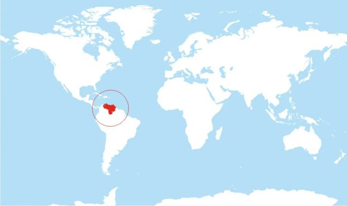 Venezuela ubicación en el mapa del mundo, Mapa de venezuela ubicación en el mundo (América del Sur - América) Venezuela ubicación en el mapa del mundo, Mapa de venezuela ubicación en el mundo (América del Sur - América)