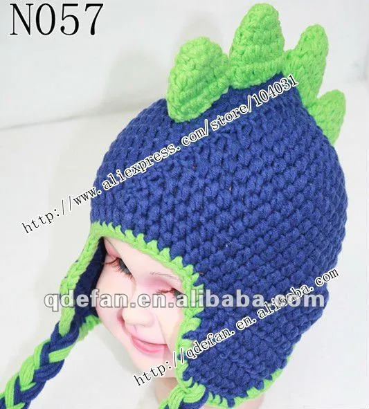 Gorros de dinosaurios a crochet - Imagui