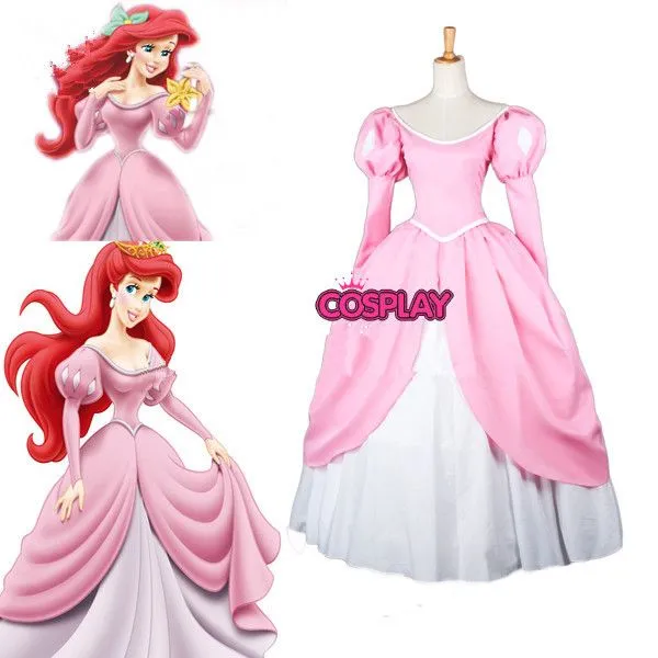 Vestido rosa de Ariel - Imagui