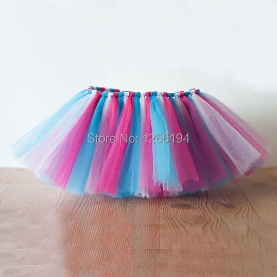 Venta caliente del bebé faldas tutú hechos a mano turquesa blanco ...