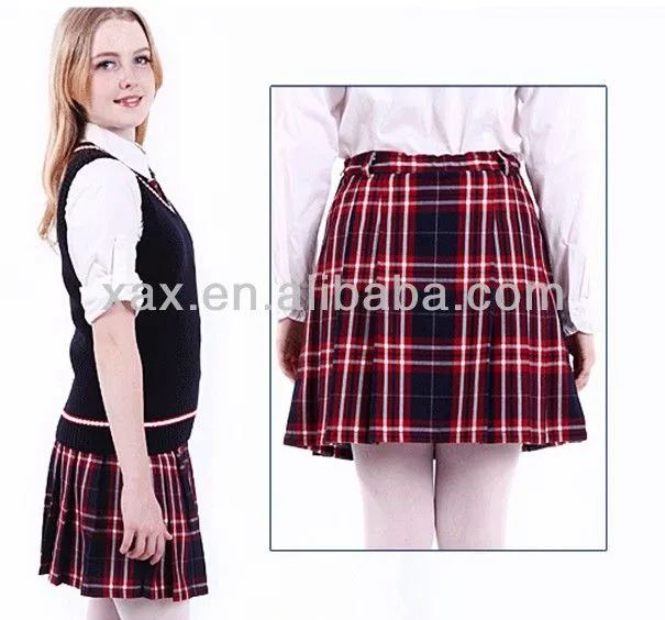 venta caliente británico falda de uniforme escolar para las niñas ...