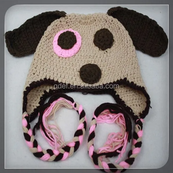 Venta caliente del ganchillo del sombrero del perro con oídos ...