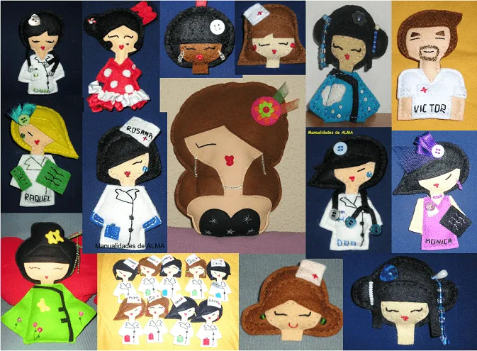 Caras de muñecas de fieltro - Imagui