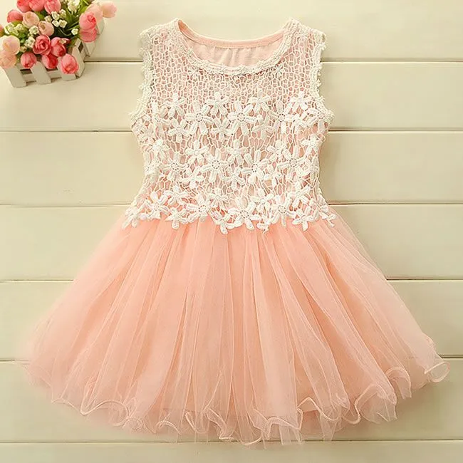 Venta Al Por Mayor Moda Crochet Lace Tutú Vestidos Para Niñas ...