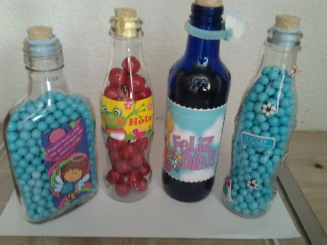 Botella decoradas para baby showers - Imagui