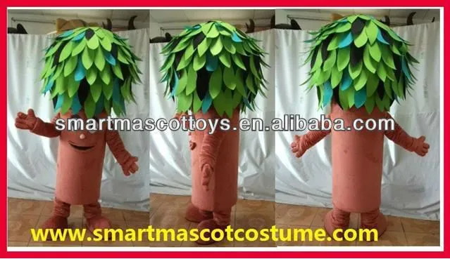 Venta superior verde de la mascota del árbol csotume fit adulto ...