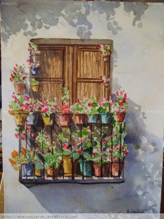 Ventana con flores Anamaría Izquierdo Gonzalez - Artelista. Ventana con flores Anamaría Izquierdo Gonzalez - Artelista.
