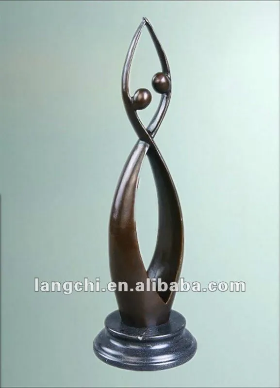 Ventas calientes arte moderno Deco de bronce abstracta figura ...