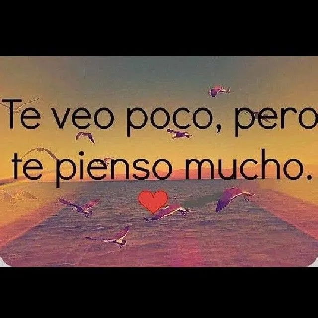 Te veo poco, te pienso mucho... #teextraño #teamo #love #amor #lol ... Te veo poco, te pienso mucho... #teextraño #teamo #love #amor #lol ...