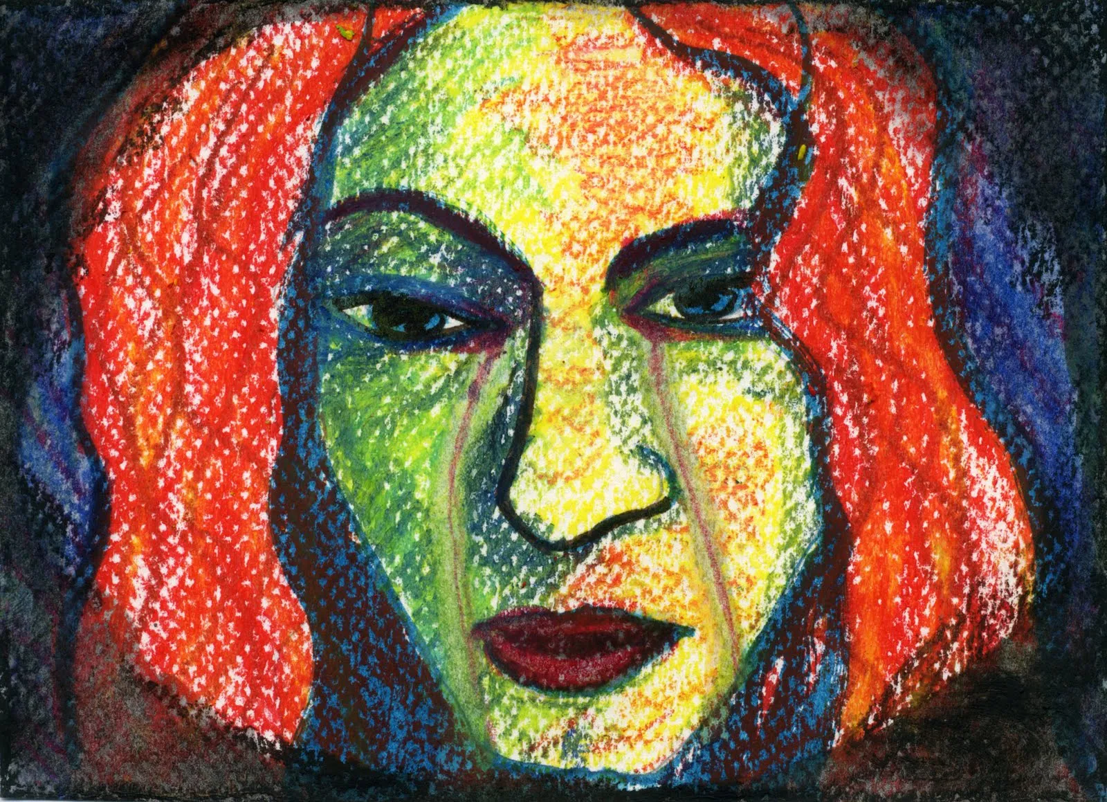 veo,veo...: dibujo con ceras acuarelables.