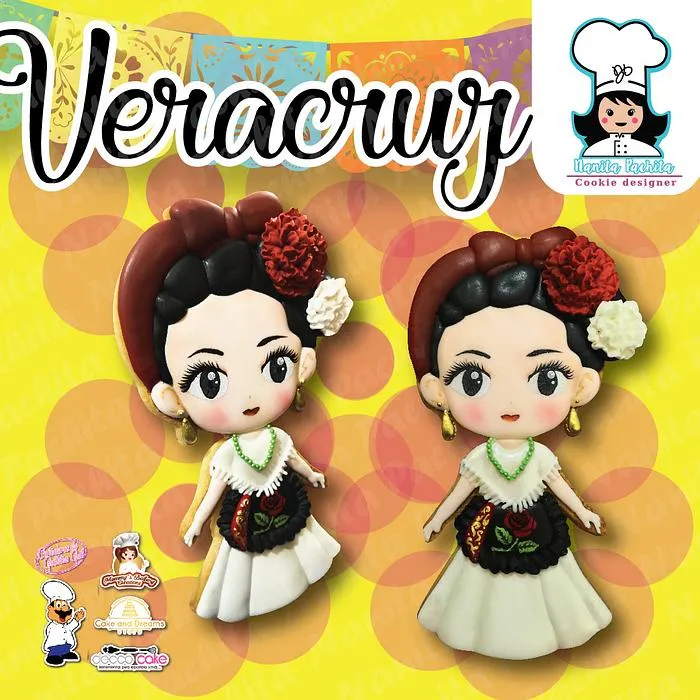 Veracruz traje típico regional - Decorated Cookie by - CakesDecor Veracruz traje típico regional - Decorated Cookie by - CakesDecor
