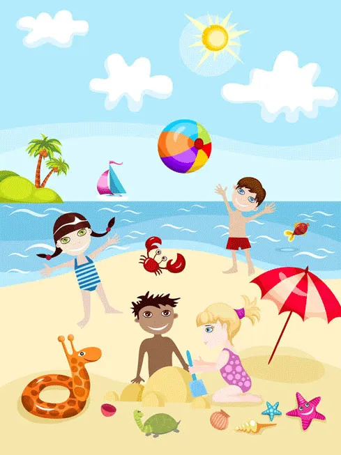 Niños en verano para imprimir-Imagenes y dibujos para imprimir Niños en verano para imprimir-Imagenes y dibujos para imprimir