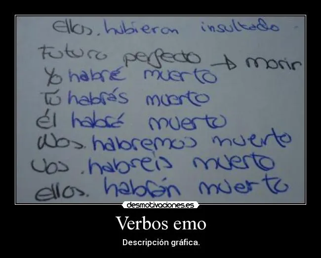 Verbos emo | Desmotivaciones