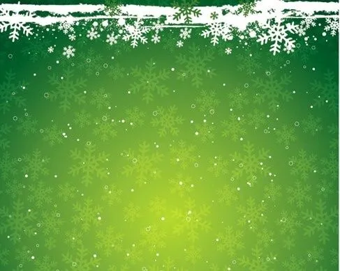 Verde del copo de nieve el tema de Navidad vector material de ... Verde del copo de nieve el tema de Navidad vector material de ...