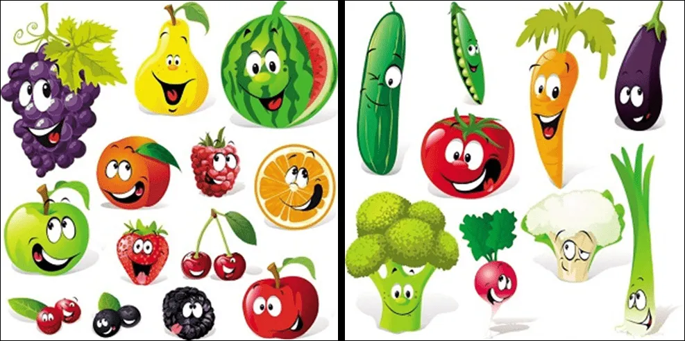 Verduras y frutas animadas - Imagui