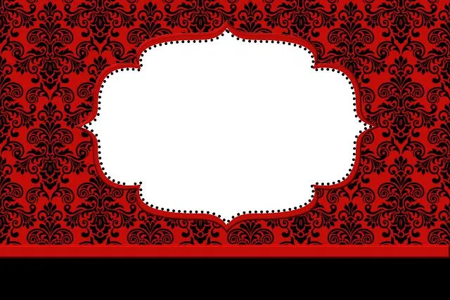 Vermelho Arabesco e Preto - Kit Completo com molduras para ... Vermelho Arabesco e Preto - Kit Completo com molduras para ...