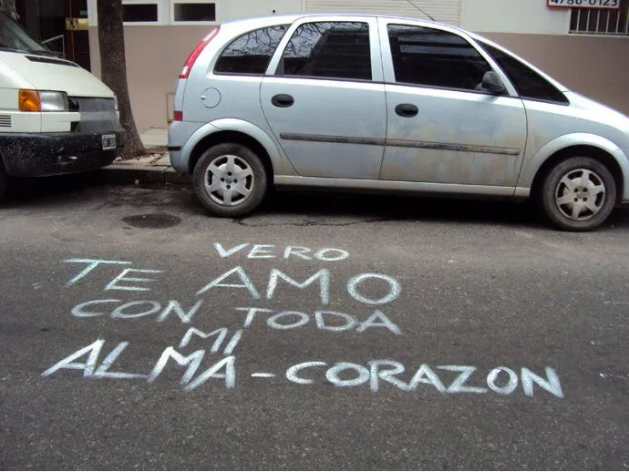 Vero: Te amo con toda mi alma-corazón - GRaFiTi - Escritos en la calle