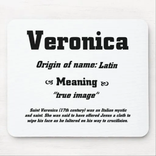 Veronica del nombre tapetes de raton | Zazzle Veronica del nombre tapetes de raton | Zazzle