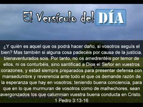 El versiculo del dia .com - 1 Pedro 3 v13-16 - YouTube