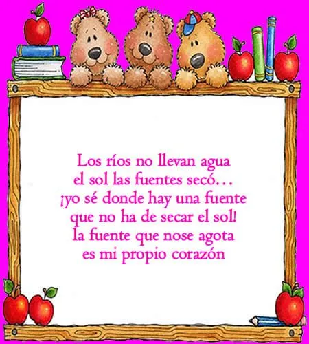 Versos cortos para niños - Imagui