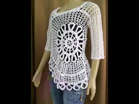 Very Easy Crochet Blusa - YouTube