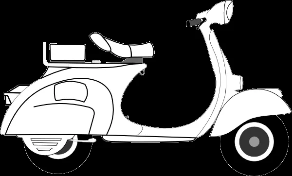 Vespa Outline Clip Art at Clker.com - vector clip art online ...