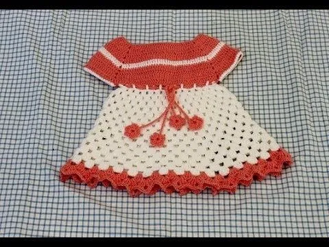 Vestidinho em croche infantil para bebê Parte 1 - Crochet dress ...
