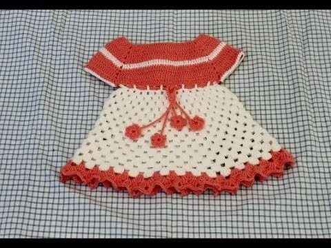 Vestidinho em croche infantil para bebê Parte 1 - Crochet dress ... Vestidinho em croche infantil para bebê Parte 1 - Crochet dress ...