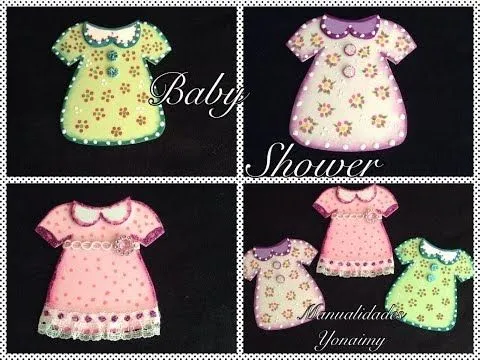 VESTIDITO PARA BABY SHOWER HECHO CON FOAMY O GOMA EVA . - Phimtk