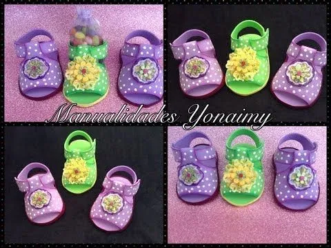VESTIDITO PARA BABY SHOWER HECHO CON FOAMY O GOMA EVA . - Phimtk