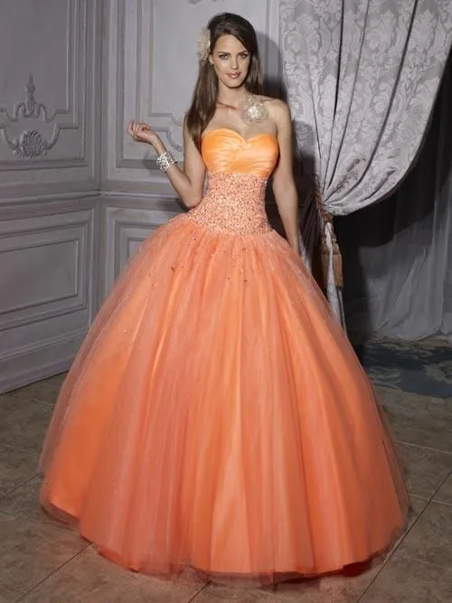 vestido anaranjados de 15 años - aVestidos.
