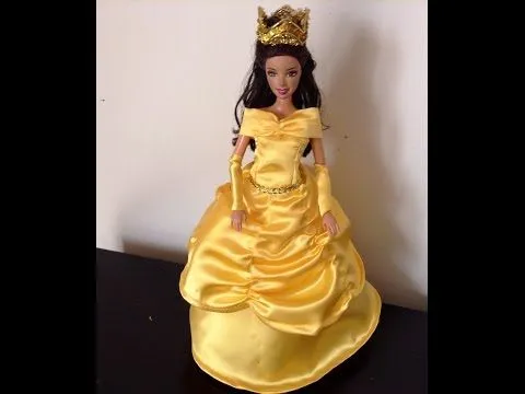 COMO HACER VESTIDO PARA BARBIE DE LA PRINCESA LA BELLA - YouTube COMO HACER VESTIDO PARA BARBIE DE LA PRINCESA LA BELLA - YouTube
