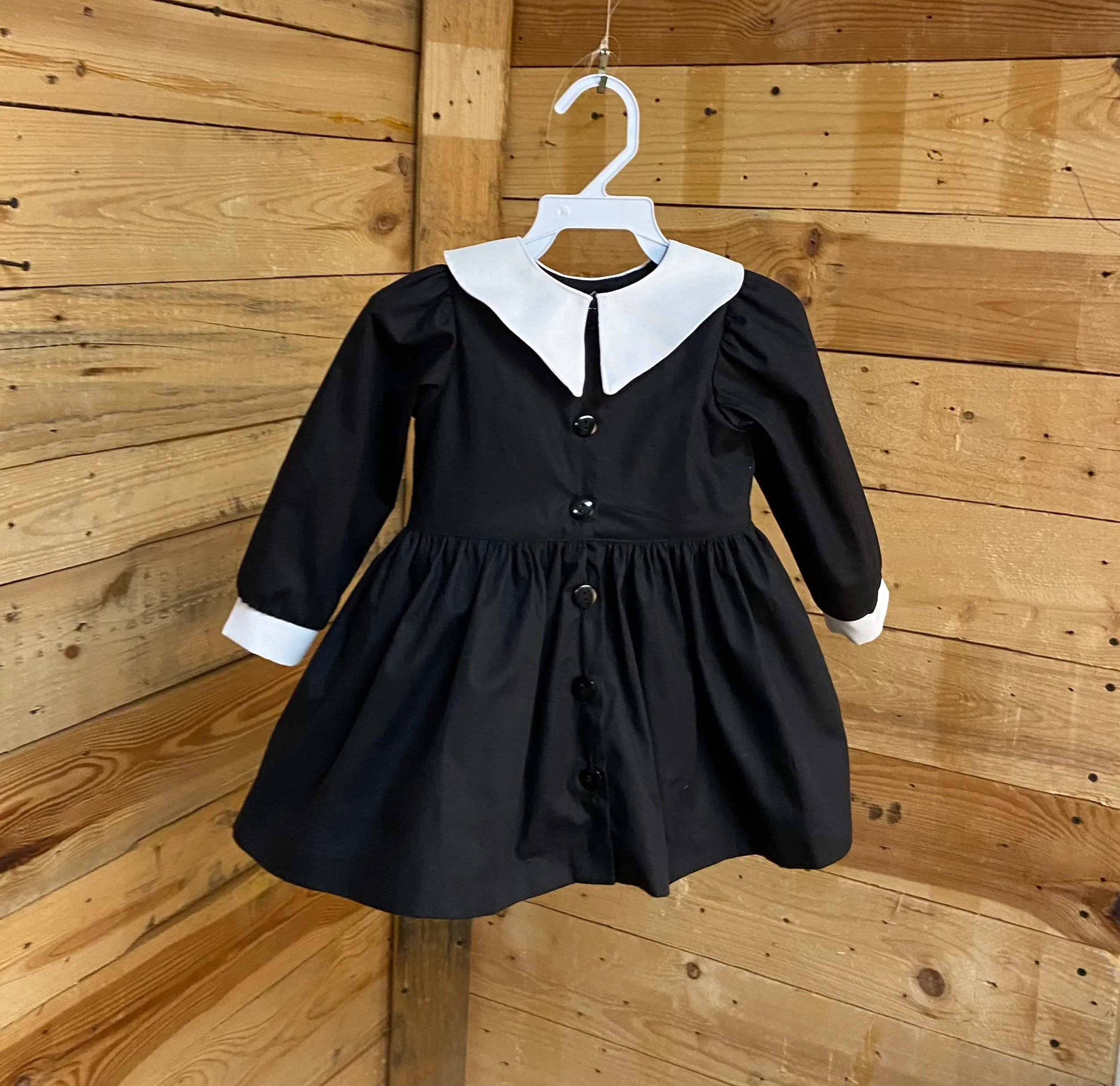 Vestido de bebé Merlina Addams / vestido de bebé negro / - Etsy México