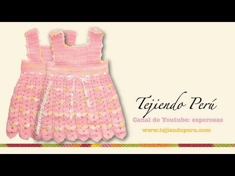 Vestido para bebe de 0 a 3 meses - Tejiendo Perú Vestido para bebe de 0 a 3 meses - Tejiendo Perú