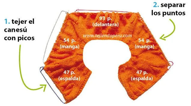 Vestido con canesu de picos - Tejiendo Perú