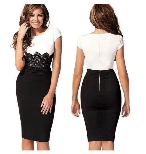 vestido - celebrity - social - renda - branco e preto | corel ... vestido - celebrity - social - renda - branco e preto | corel ...