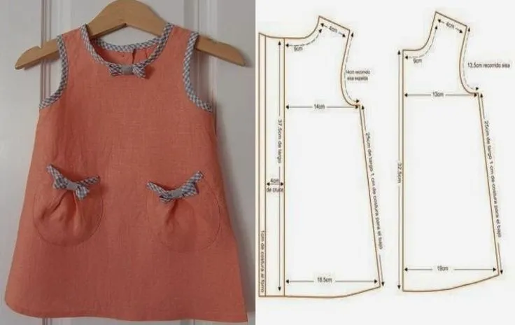 Vestido de criança de corte e costura fácil.. | DIY Crafts ... Vestido de criança de corte e costura fácil.. | DIY Crafts ...