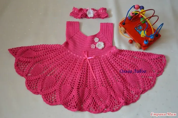Vestido de crochet infantil - Imagui
