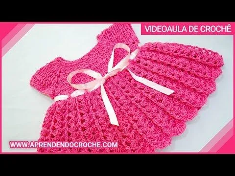 Vestido de Croche para Bebê Princesinha - Aprendendo Crochê - YouTube Vestido de Croche para Bebê Princesinha - Aprendendo Crochê - YouTube