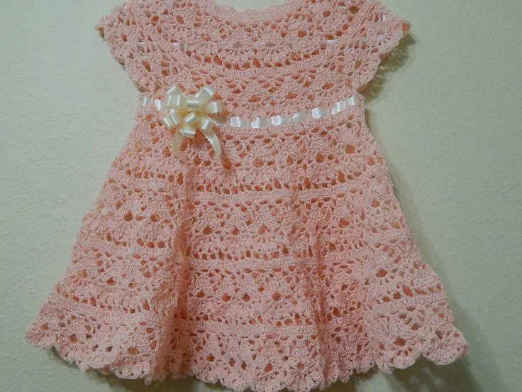 VESTIDO A CROCHET PARA BEBE PASO A PASO CON VÍDEO TUTORIAL ...