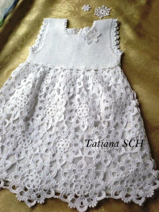 Vestido en crochet para niña para bautizo - Imagui