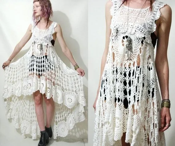 GALERA DEL SOL: Vestido a crochet precioso