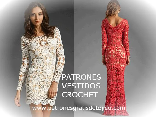 Vestido Crochet / Patrones y paso a paso del encaje en video ...