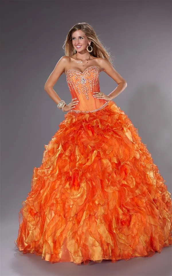 Vestido para fiesta de 15 años de color naranja : Vestidos para tu ... Vestido para fiesta de 15 años de color naranja : Vestidos para tu ...