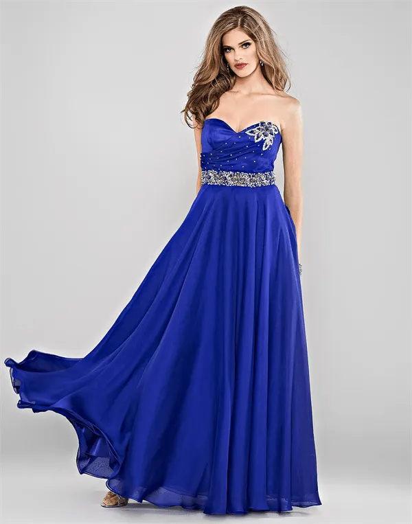 Vestido de Fiesta de Noche de Color Azul que te Sorprenderá ...