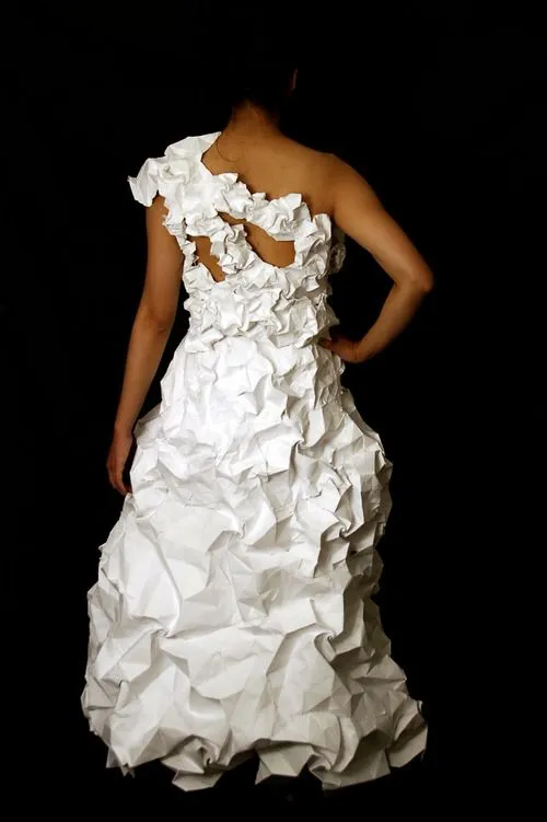 El vestido flor de papel reciclado | missjardin