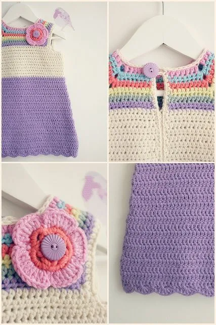 Vestido de ganchillo para bebés | Muy sencillo
