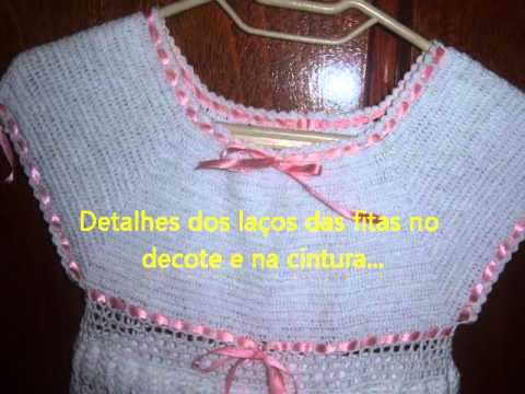Vestido infantil de crochê - YouTube