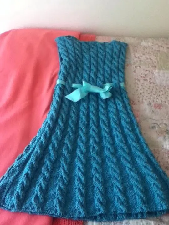 Vestido de trenzas tejido a palillo | Mis tejidos | Pinterest | Tejido Vestido de trenzas tejido a palillo | Mis tejidos | Pinterest | Tejido