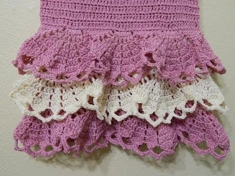Vestido para niña Crochet parte 3 de 3 - YouTube